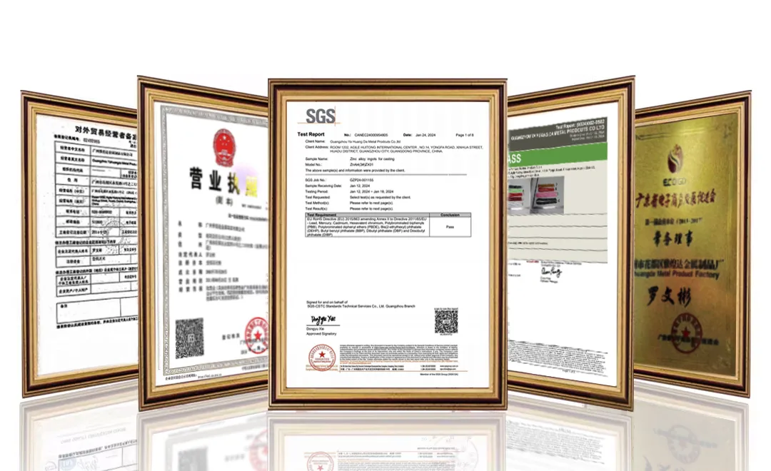 YHD certificates